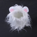 Black lion mane headgear for pet cat with adjustable elastic band