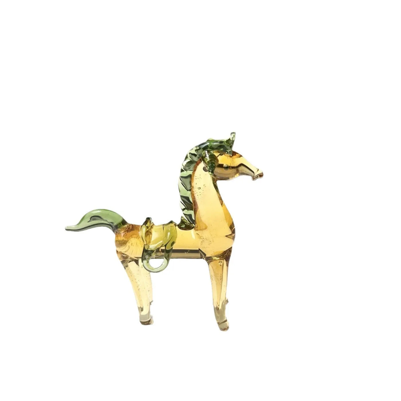 Glazed horse office decoration in coloured glaze material
