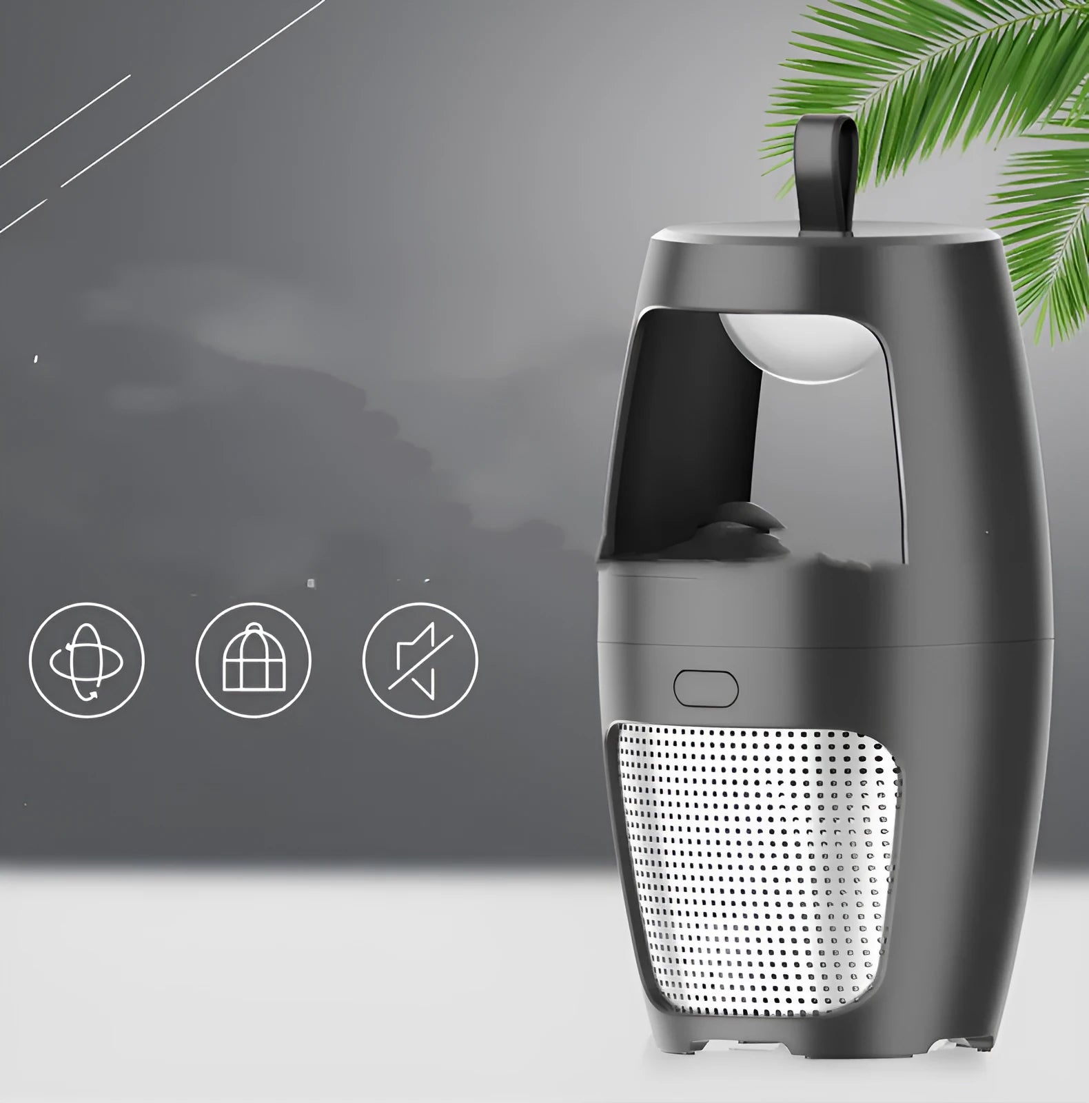 Indoor mosquito killer lamp in black and white options with USB port and compact design