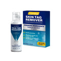 Skin tag remover spray 60ml bottle with clear liquid formula featuring Centella asiatica and tea tree oil