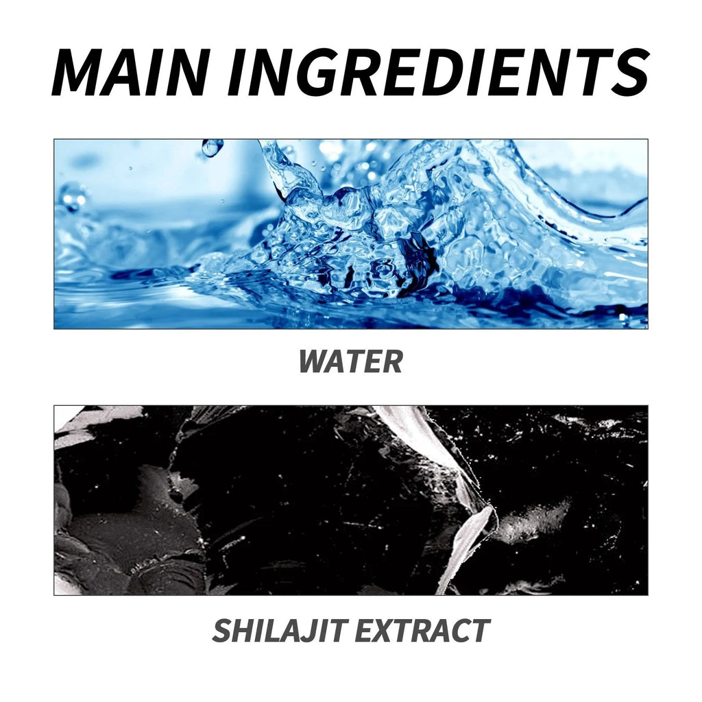 Googeer Shilajit dietary supplement body care kit showing a 100g container