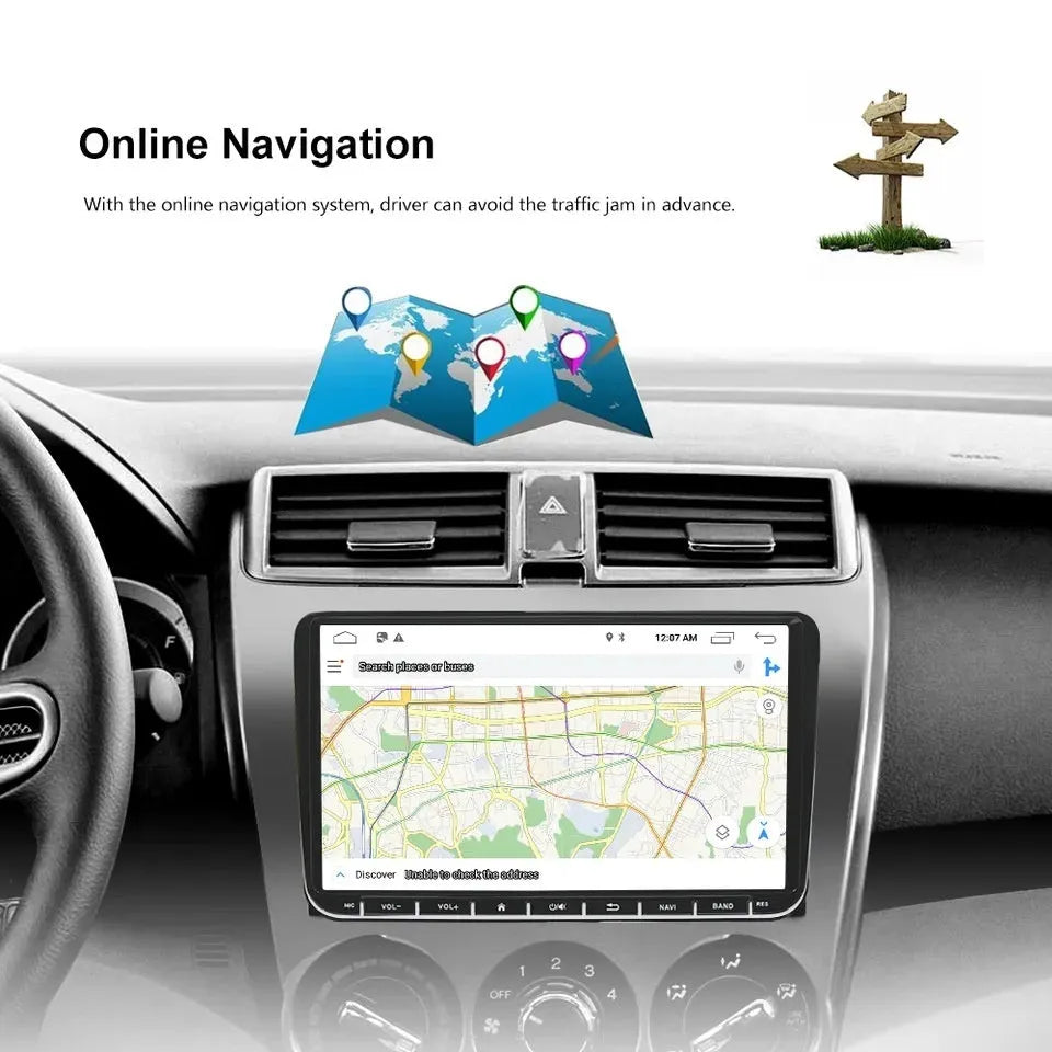 BMW 5 Series F10 F11 Android car stereo head unit with 7-inch touchscreen display