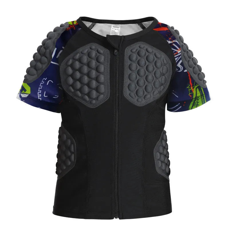 Children's anti-collision basketball bodysuit and cycling set in Lycra and polyester, black pink purple yellow, sizes YS to YXL