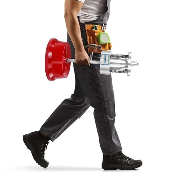 Portable aluminium hub balancer for car tyres with bull's eye level and enamel base
