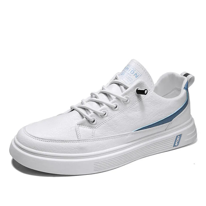 Men's breathable canvas low-top sneakers in beige with rubber sole and flat heel