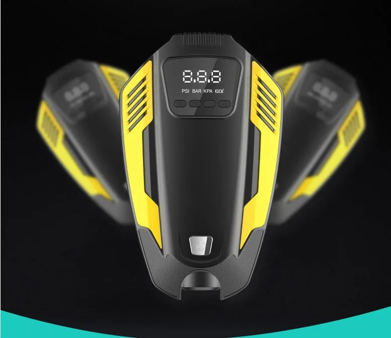 Portable 12V digital display car air pump with ABS and metal body, 120W, 45L/min air volume for car and motorcycle tyre inflation