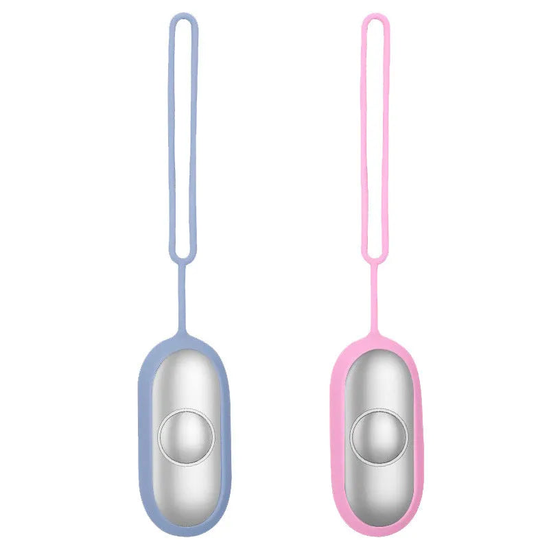 Intelligent hand grip insomnia help device with remote control in spring dawn bright blue colour.