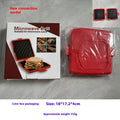 Silicone baking tray and anti-scald oven gloves set in red colour with colour box packaging