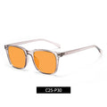 Orange tinted anti-blue light and UV protection glasses with a TR90 frame shown in one of the available colour options.