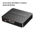 4K HDMI distributor splitting one input to two outputs with multiple interface options