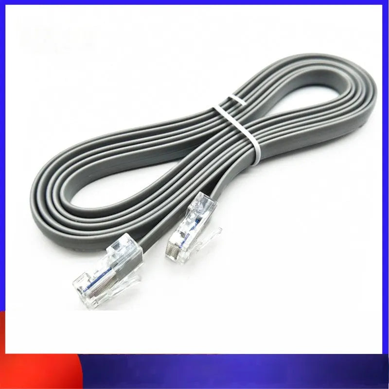 Silver grey CAT6 Ethernet cable 2 metres long with RJ-45 connectors