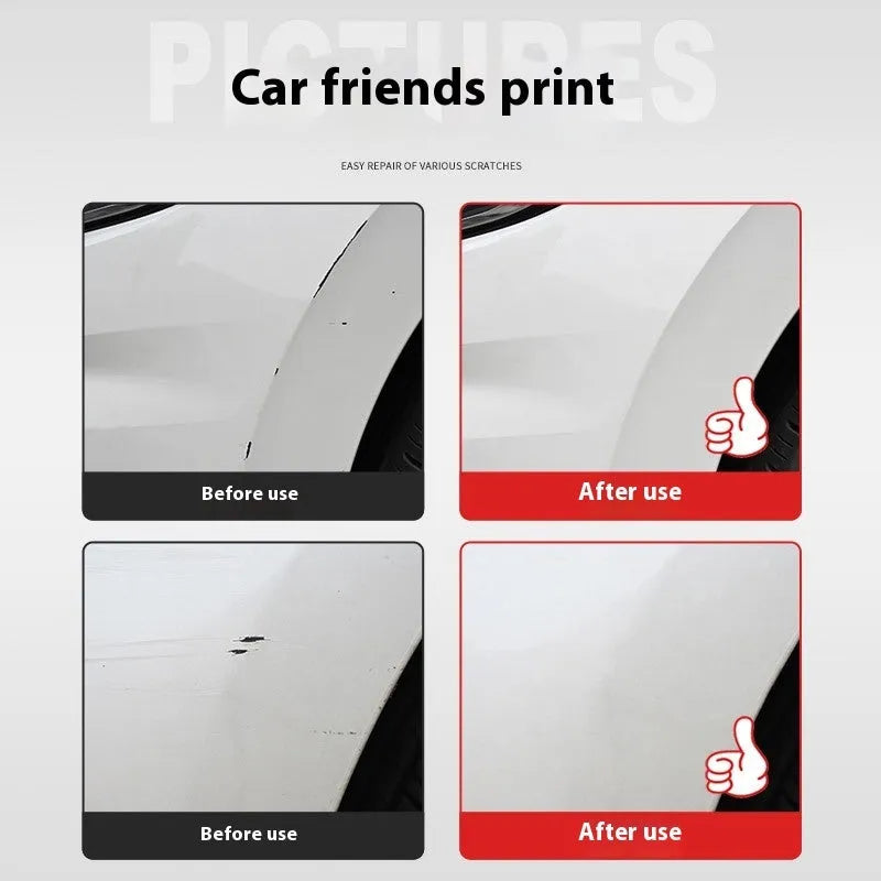 Car paint scratch healing pen in a black colour option with white cap, 12ml capacity on a white background