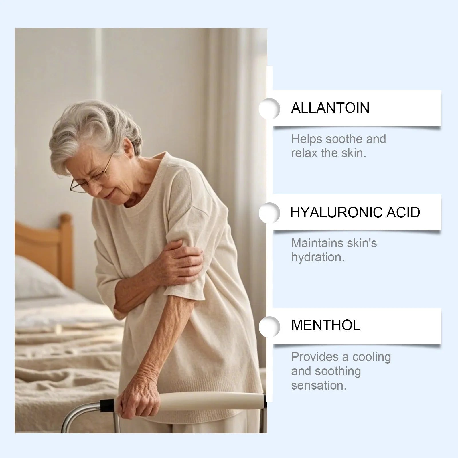 Relaxing Care Spray 50ml bottle with menthol, vitamin K2 and Asian ginseng ingredients