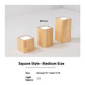 Solid wood surface mounted downlight in round and square shapes for corridor or balcony.