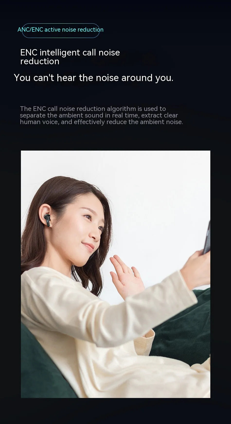AWEI T53ANC true wireless Bluetooth earbuds with noise reduction and earplug-style design