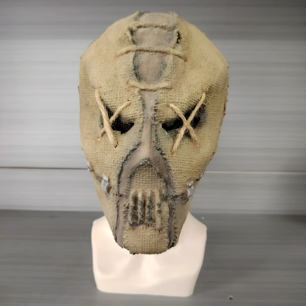 Scar skull design latex Halloween mask for adults measuring 31cm tall with horror styling