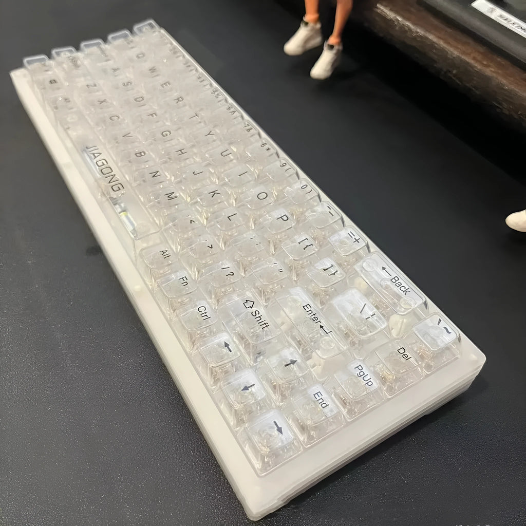 132 transparent plastic key caps for mechanical keyboard replacement set