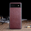 Google Pixel 6 series phone case with lychee skin texture in classic business style
