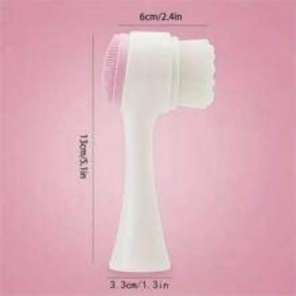 Blue nylon pet paw brush for dogs and cats measuring 13.5cm with gentle massage bristles