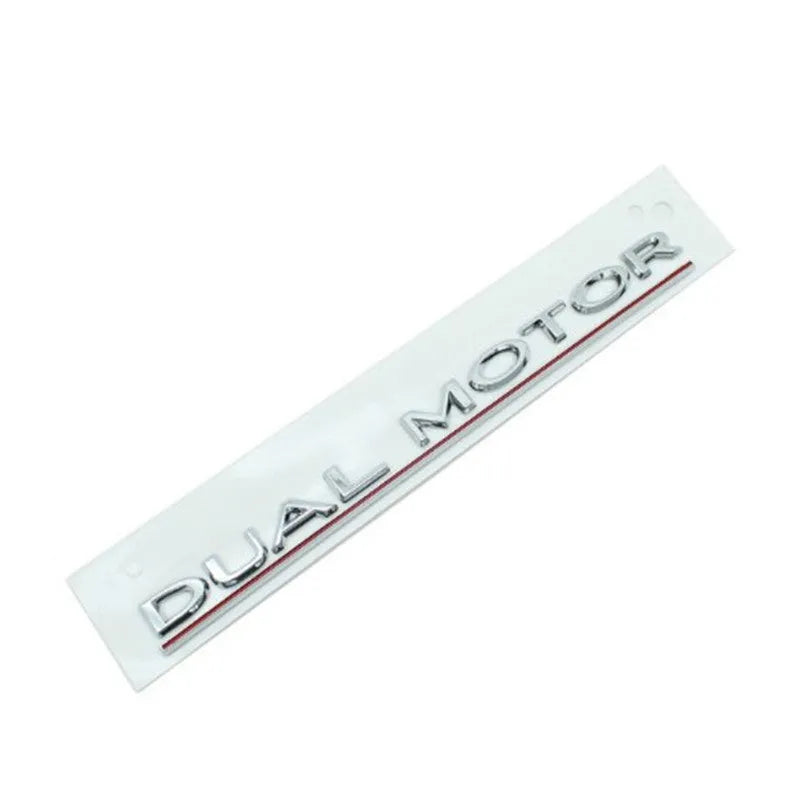 Performance English letter car sticker for Tesla Model 3 bumper in matte black finish.