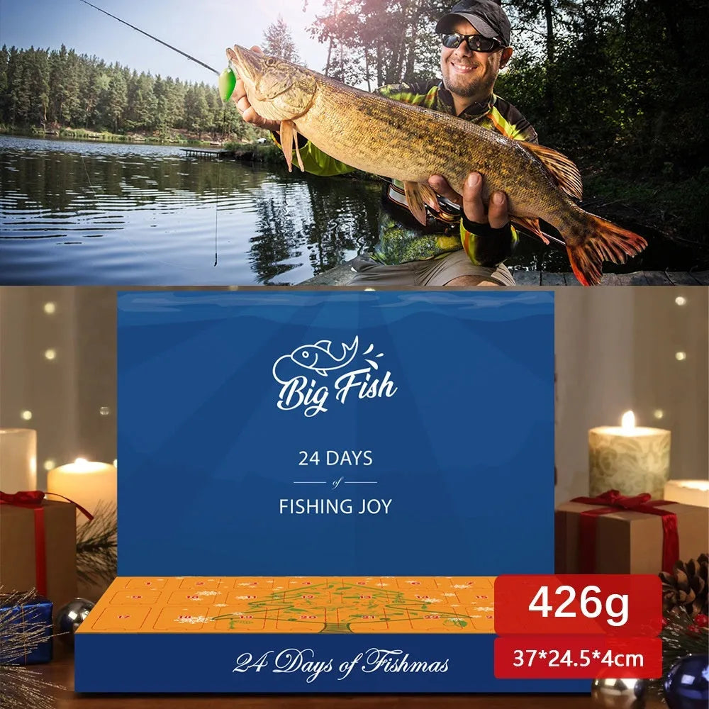 Blind box fishing gear Christmas gift set with 24 metal pieces and 426g pack weight