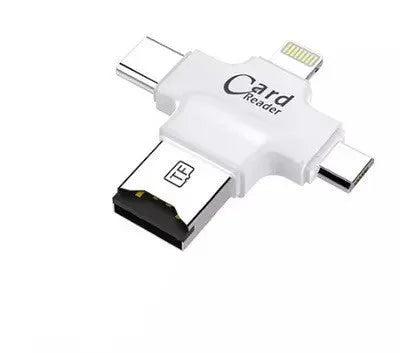 Four-in-one Cross Card Reader with USB 2.0 interface in White colour option