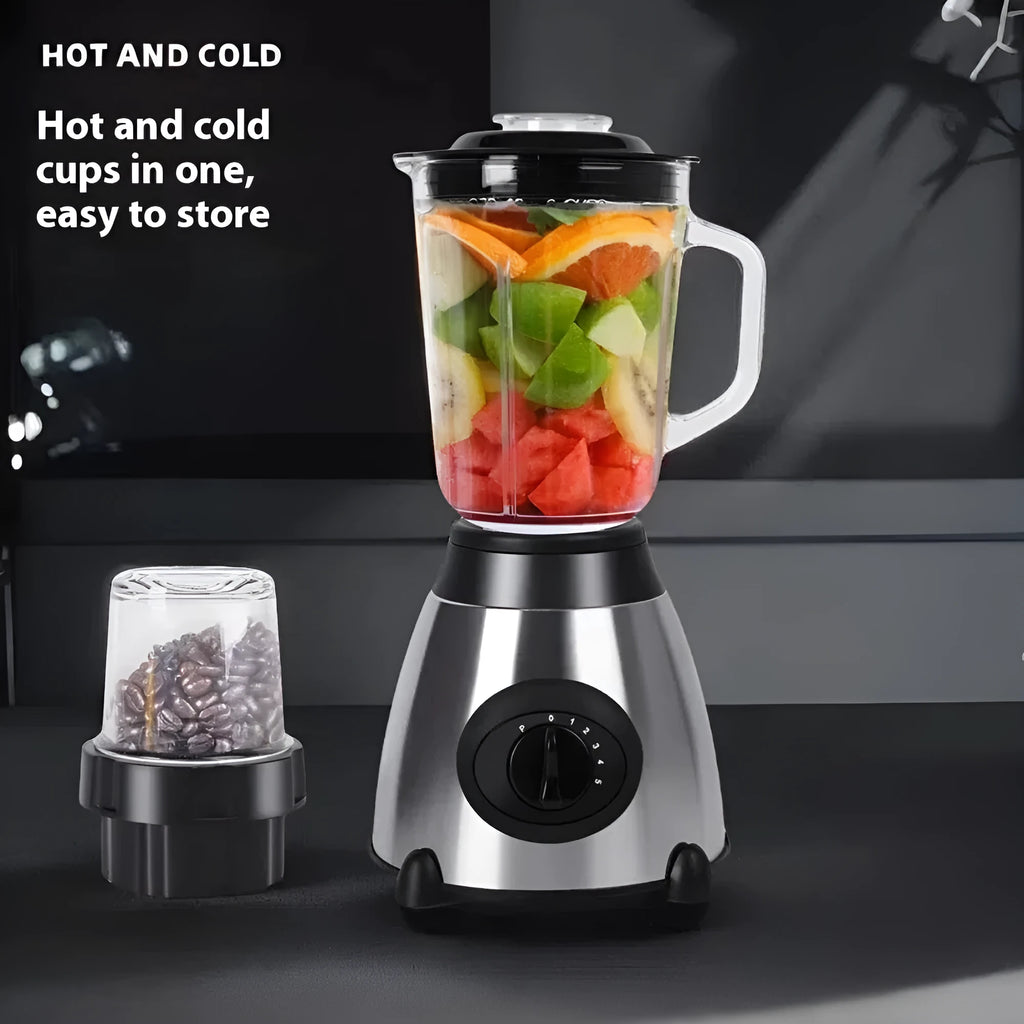 Multifunctional household stainless steel juicer with glass cup, 20x40cm, semi-automatic operation for 2-3 people