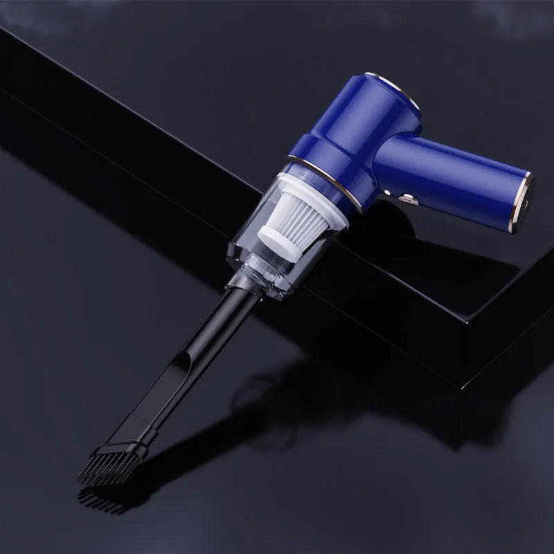 Mini rechargeable cordless vacuum cleaner 120W 8000pa handheld in Moran Blue with USB charging