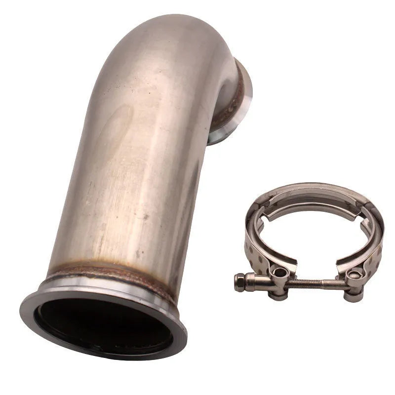 Stainless steel V-clamp plumbing downpipe for general drainage systems.
