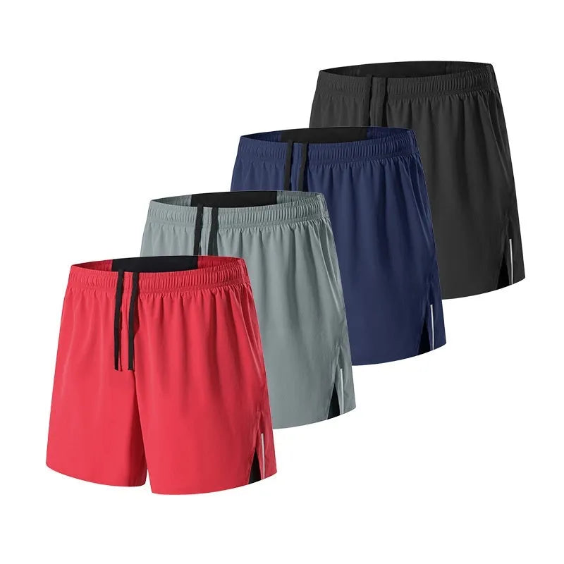 Men's black high-waist off-road running shorts with a loose, breathable fit.