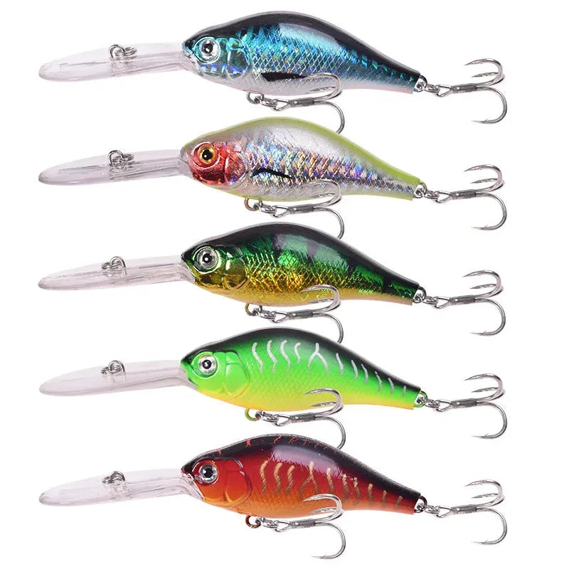 Little Fat Man deep diving mino fishing lure, 10.5cm long and 15g weight, shown in colour option A.