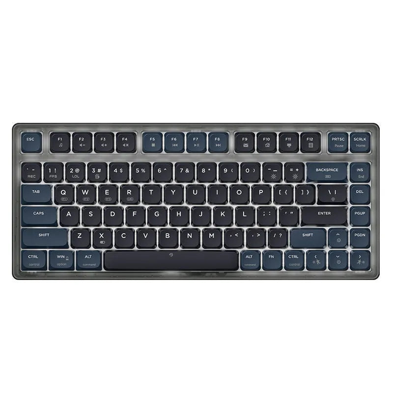 Ajazz AK832PRO mechanical keyboard in green or tea colour with compact 81-key layout and colour screen