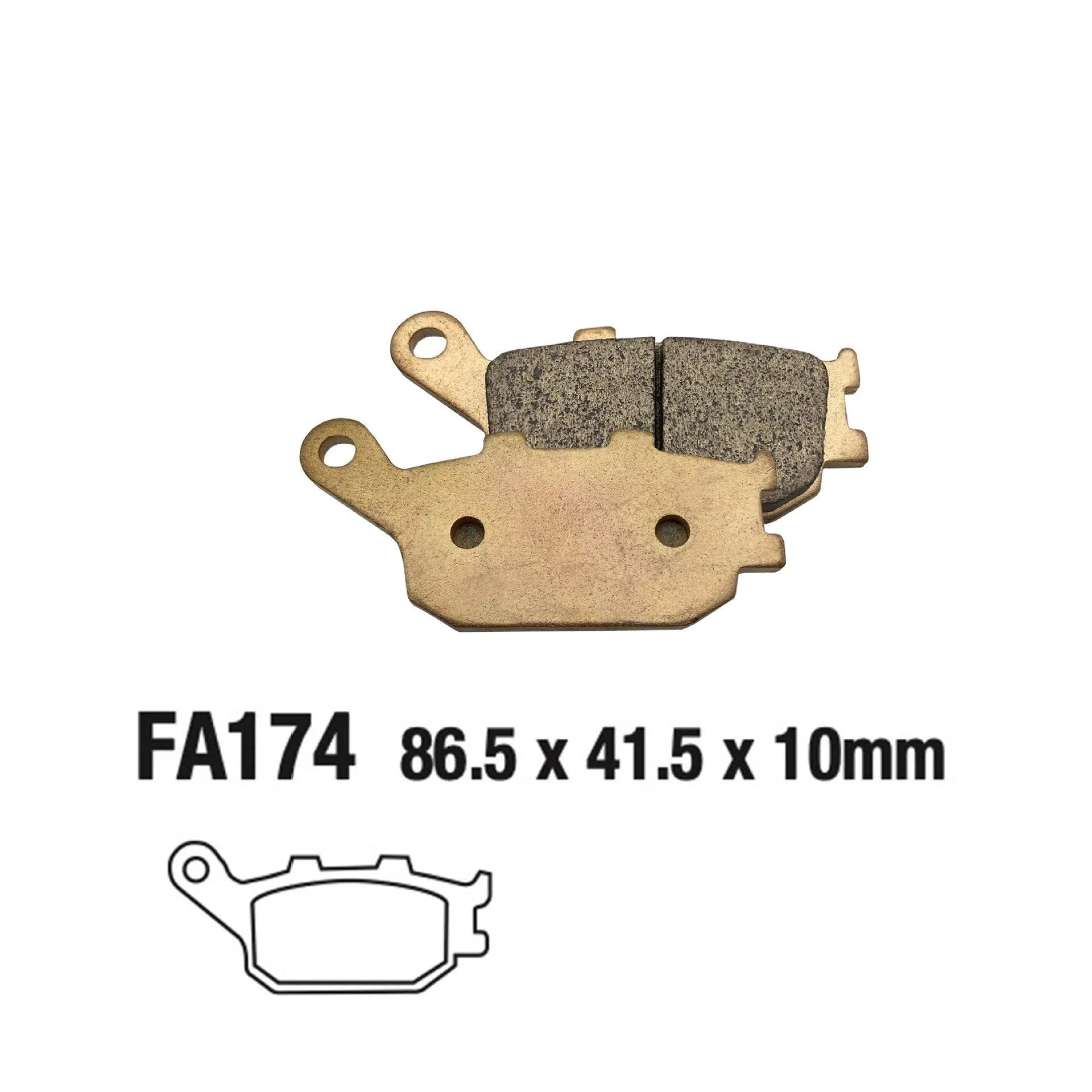 Honda CBR954RR sintered rear brake pads for motorcycle brake replacement