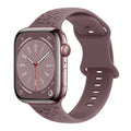 Leopard print silicone watch strap with 8-word buckle for Apple Watch 38mm to 49mm case sizes