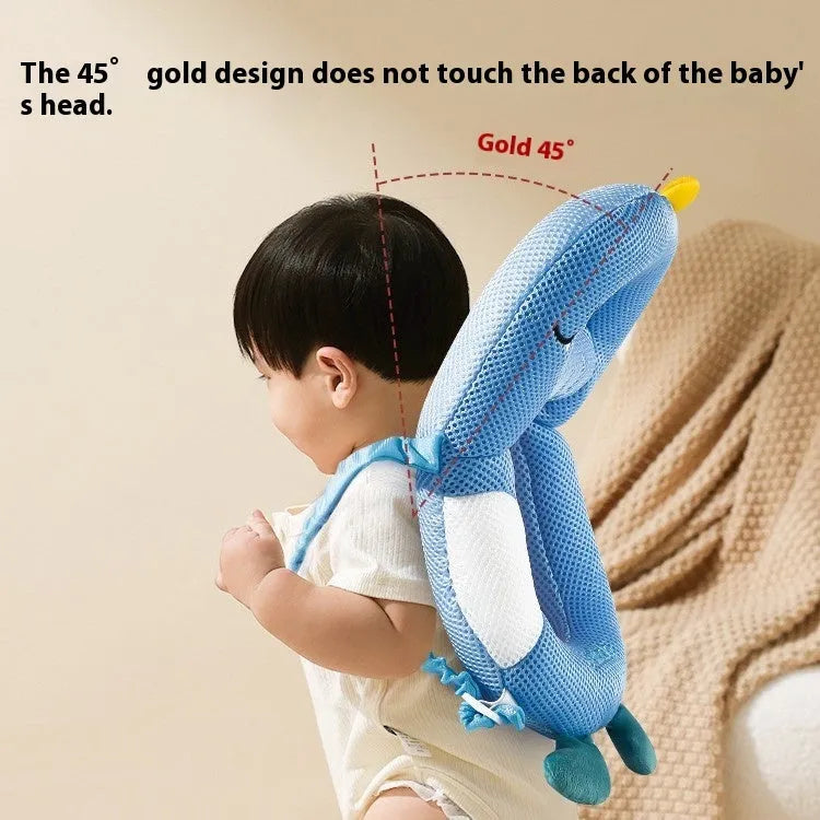 Baby anti-collision pillow and knee pads with cartoon dinosaur bee rabbit chicken designs