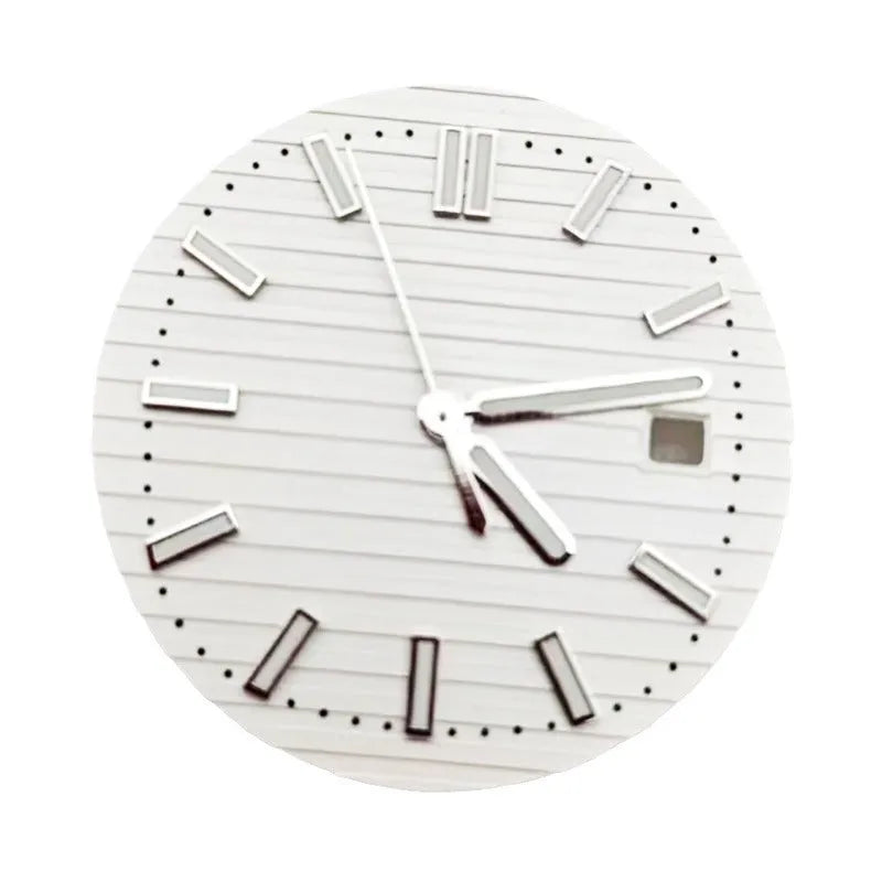 30.5mm solar stripe nail green luminous watch dial plate with matching hands for 2813 8215 movements