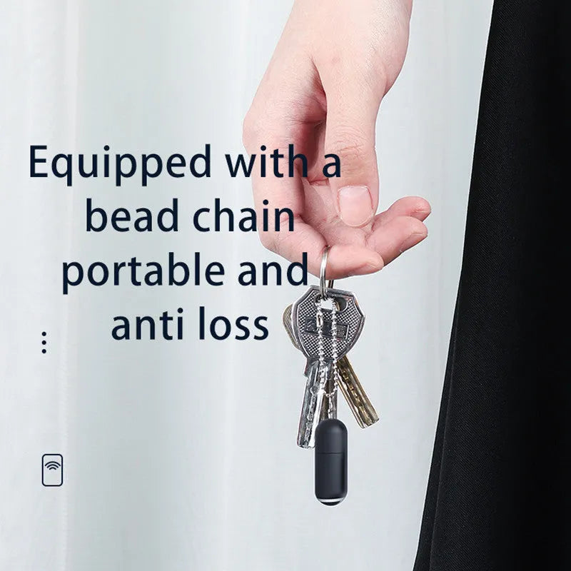 Black capsule infrared remote control with Lightning, Type-C and Micro-USB interface options