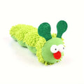 Green interactive plush cat toy pillow with rechargeable electronic sports features measuring 24x11x5cm
