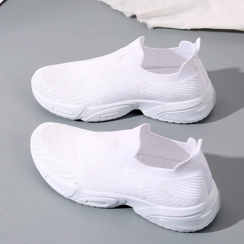 Breathable slip-on sock shoes in multiple colours with mesh lining and PVC sole