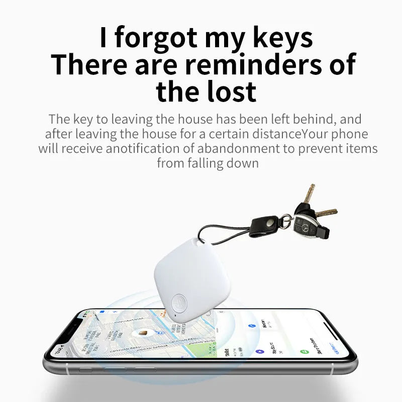 Diamond Global Bluetooth anti-lost tracker in multiple colours on a key ring.