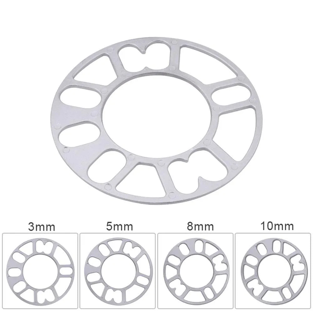 Automotive wheel hub widening gasket spacers in multiple thicknesses for brake caliper clearance