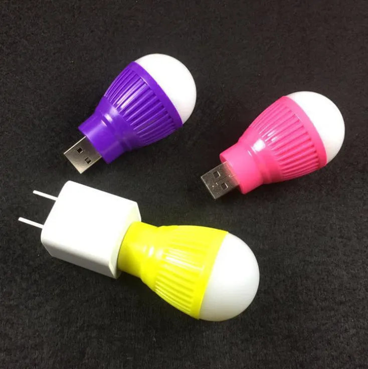 Mini USB night light with ABS shade and metal lamp holder, 20x40x55mm, 5V USB plug-in, random colour
