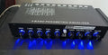 Black car audio EQ tuning frequency division amplifier with front panel controls