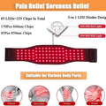 Black infrared physical therapy belt with red light for waist pain relief and heat therapy
