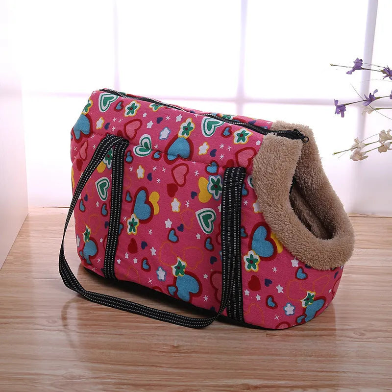 Breathable mesh cloth dog travel bag in Love Pink, Plum Blossom Purple or Pansy, sizes S and L