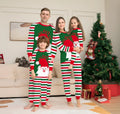 Family Christmas pyjama set in red stripe pattern with cotton long sleeves, available in sizes from baby to adult and dog