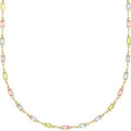 Ladies geometric crystal necklace with adjustable alloy chain 41-50cm cold wind style