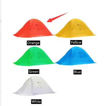 MU Gaodi New Double Qingqi 2 outdoor camping tent in moonlight white, aluminium alloy poles, waterproof 3000mm