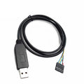 FT232 USB to TTL download line black 1 metre cable with 6-pin connector for military aerospace flashing