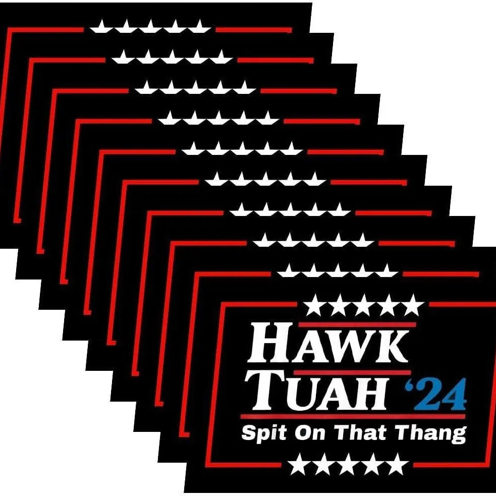 Spoof car funny election stickers in black and white coated paper 20x13cm